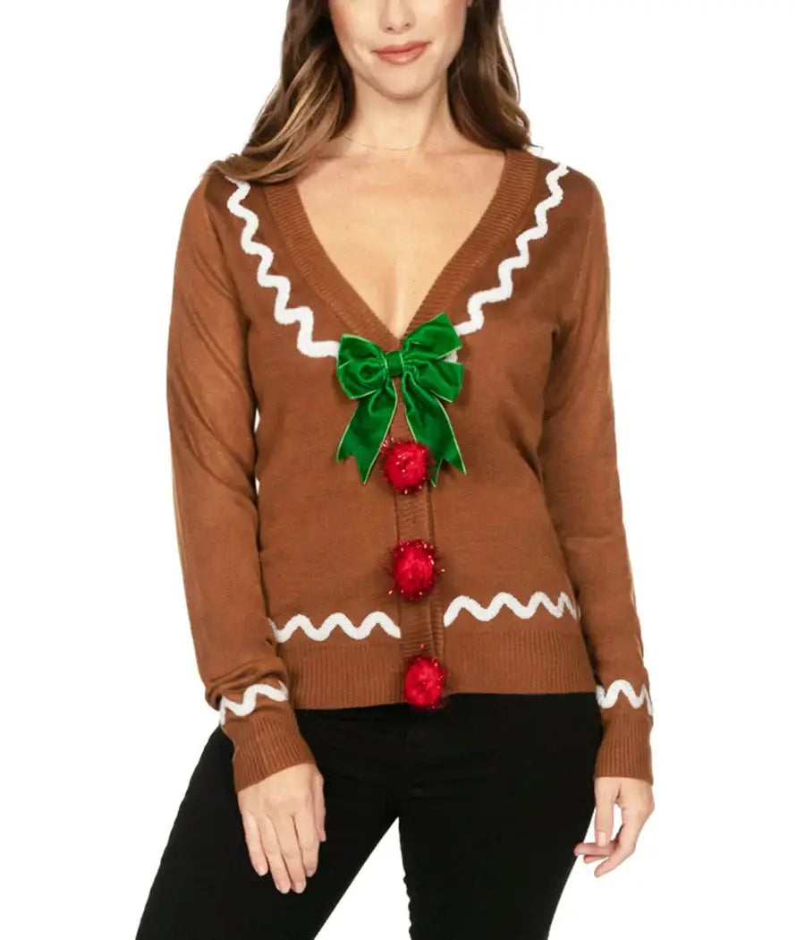 Embroidered 2024 Christmas Cardigan Sweater