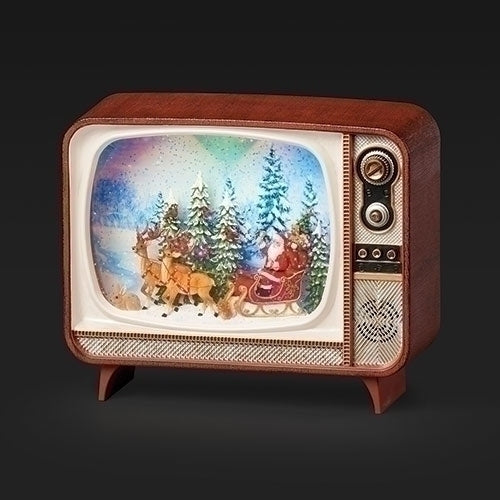 Lighted Santa In Trees TV