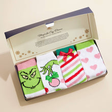 Load image into Gallery viewer, Christmas Fuzzy Socks Assorted Pack of 4
