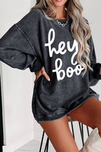 Load image into Gallery viewer, Hey Boo Corded Sweatshirt In Charcoal
