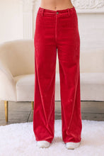 Load image into Gallery viewer, Corduroy Stretch Pants With Ribbon Bow
