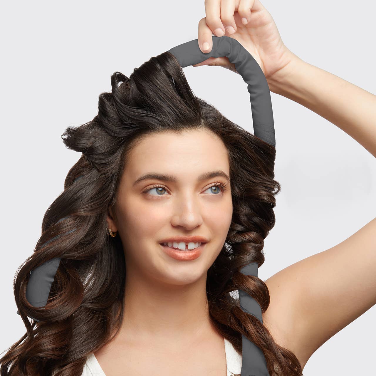 Satin Heatless Curling Set - (Charcoal)