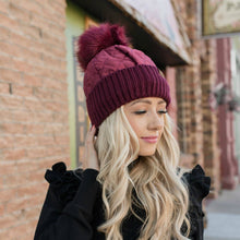 Load image into Gallery viewer, CC Quilted Pom Beanie
