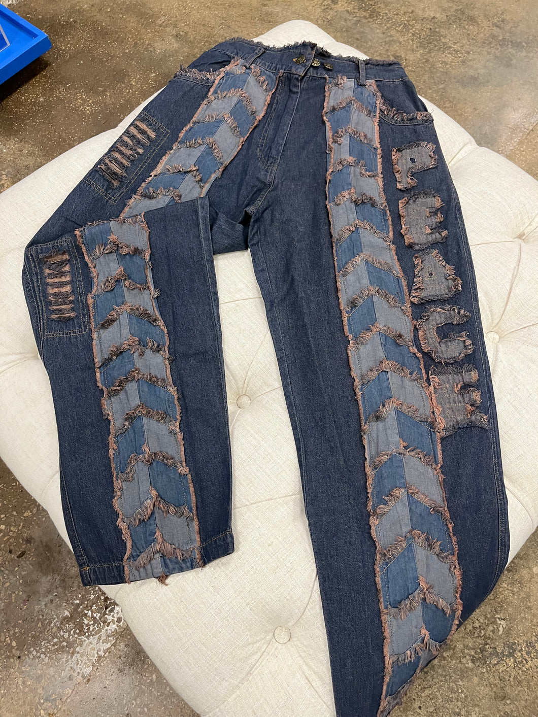 Diamond Denim Pants