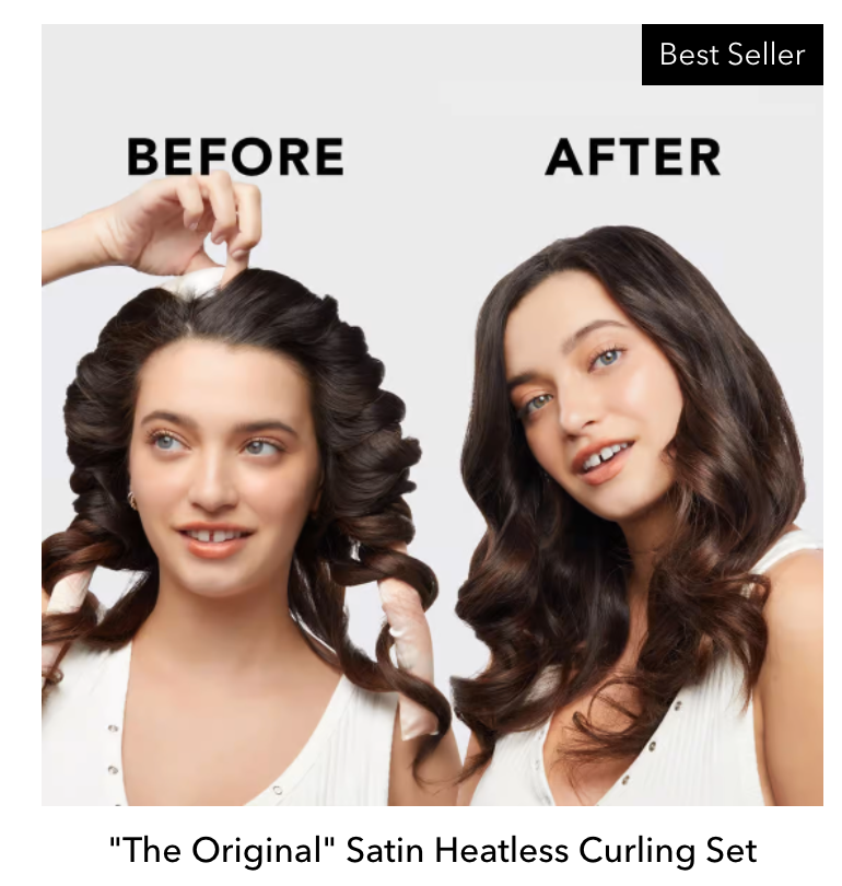 Satin Heatless Curling Set - (Sunset Tie Dye)