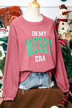 Load image into Gallery viewer, IN MY MERRY ERA Loose Fit Corded Sweatshirt
