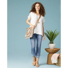 Load image into Gallery viewer, Everstretch Boyfriend Capri Jeans with Contrast Bottom
